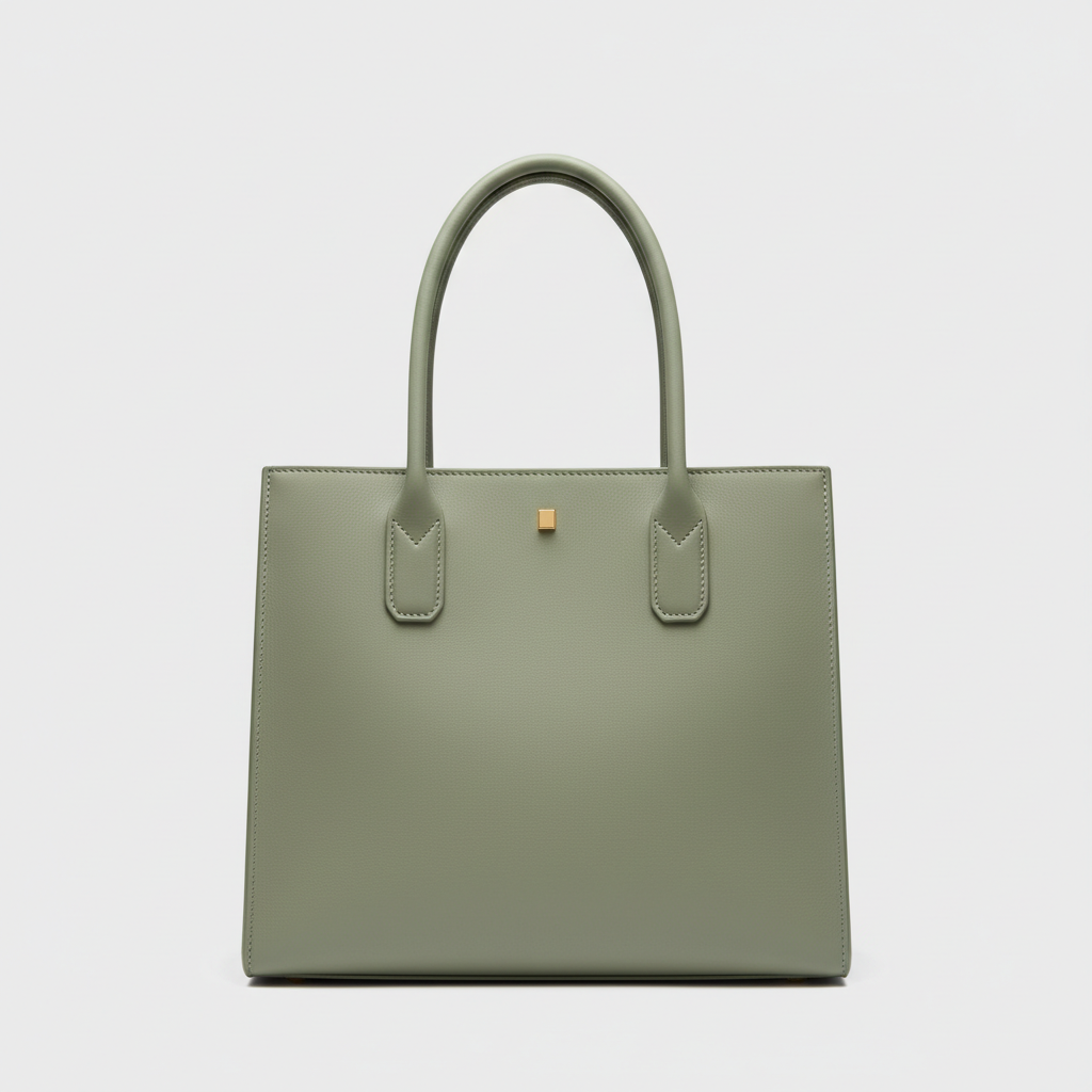 Grace Tote in Sage Green – Front view