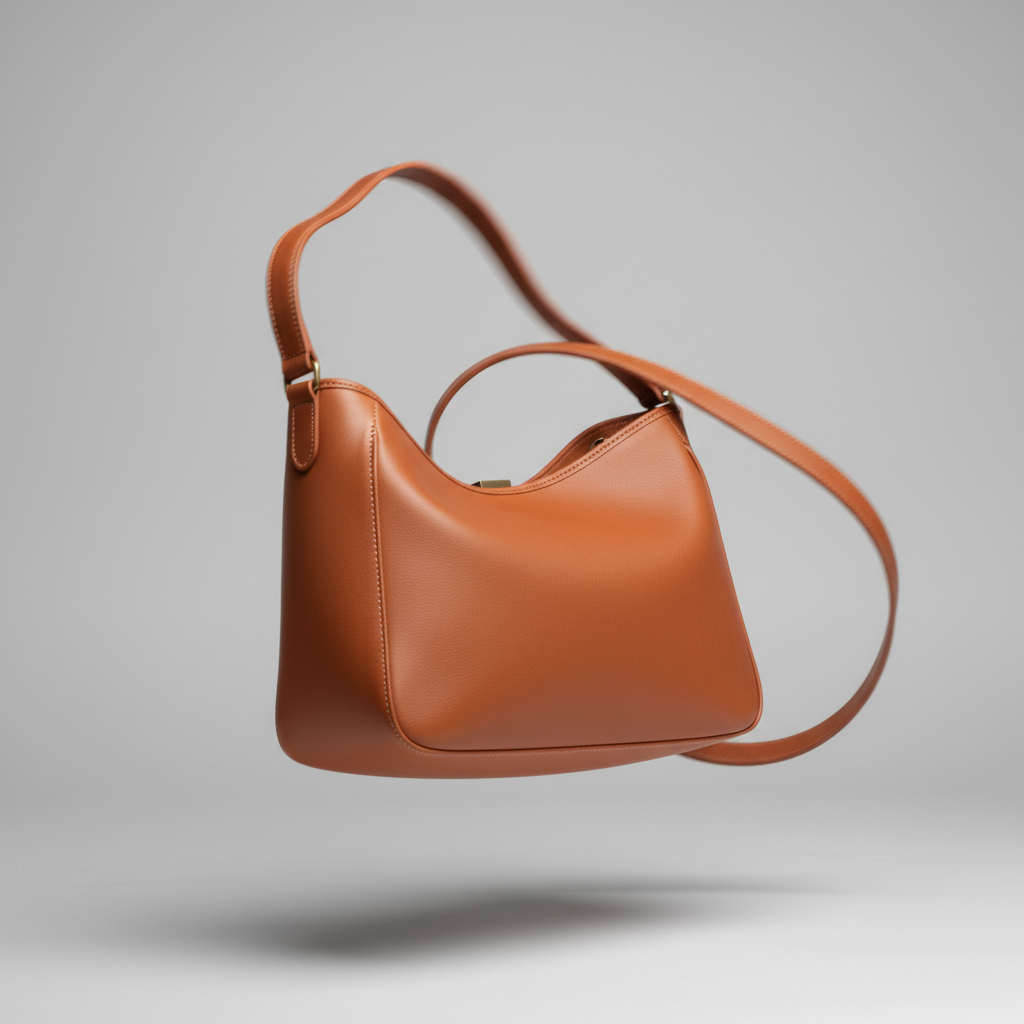 Elegant Motion luxury handbag in Burnt Sienna – front view