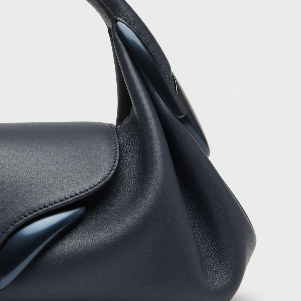 Luxe Motion in Midnight Indigo – Leather detail close-up