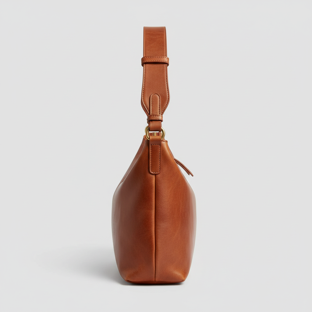 Daily Essentials Bag in Cinnamon Copper – Side view