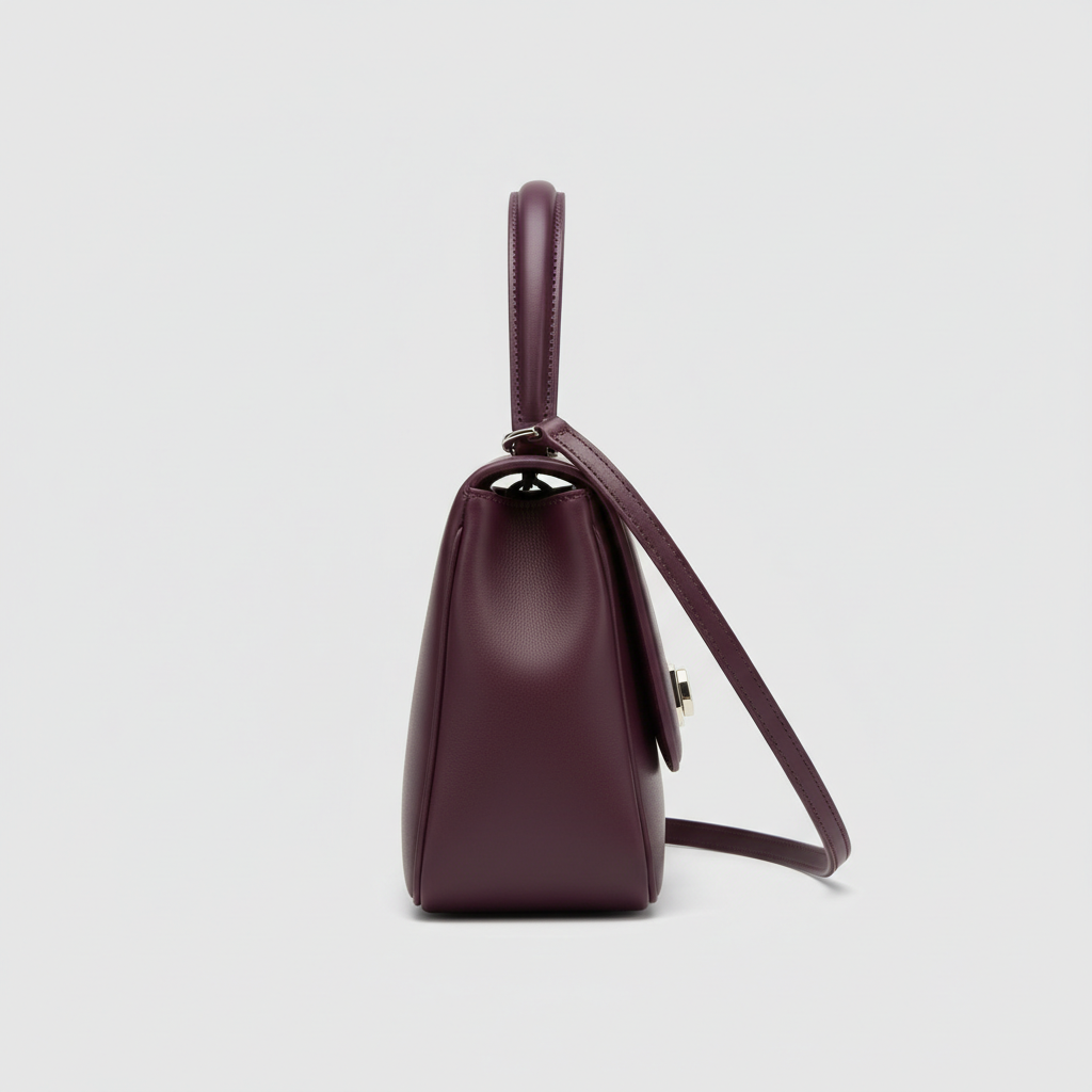 Modern Bloom in Deep Plum – Side view