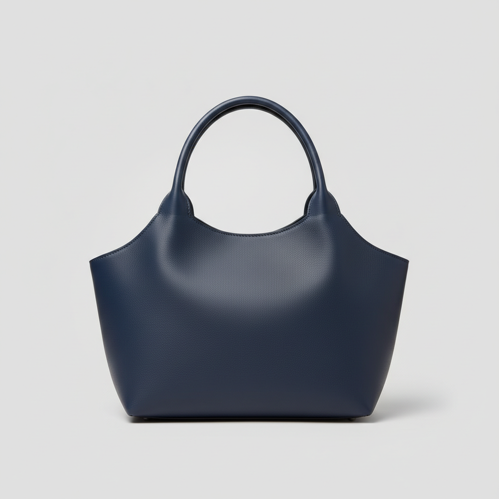 Graceful Carry premium leather tote bag in Ocean Blue - hero view