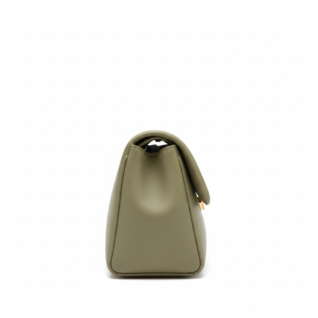 Modern Pouch Bag – Sage Green – Side View