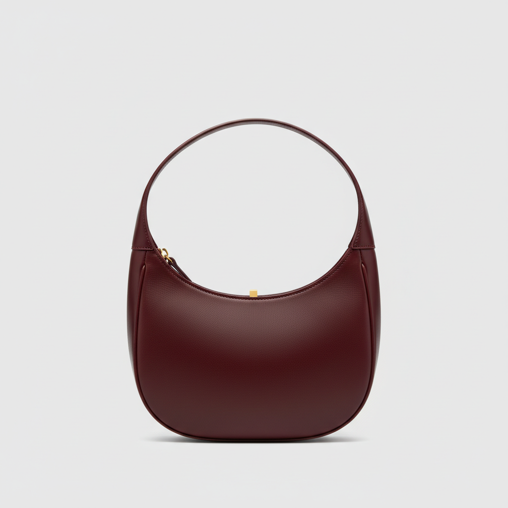 Serene Curve curved shoulder bag in Burgundy Red - hero view