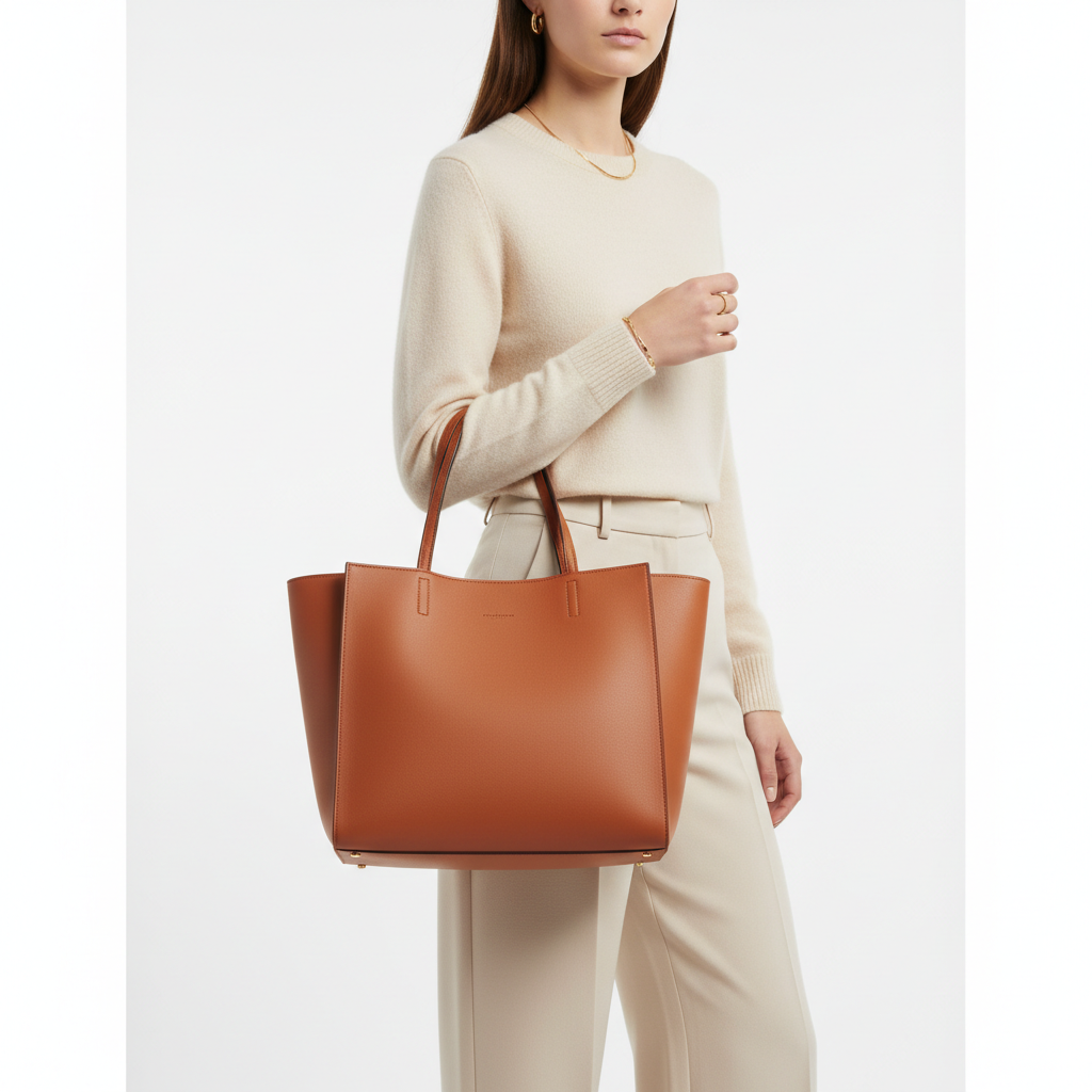 Urban Stylish Tote – Terracotta Rust – Model