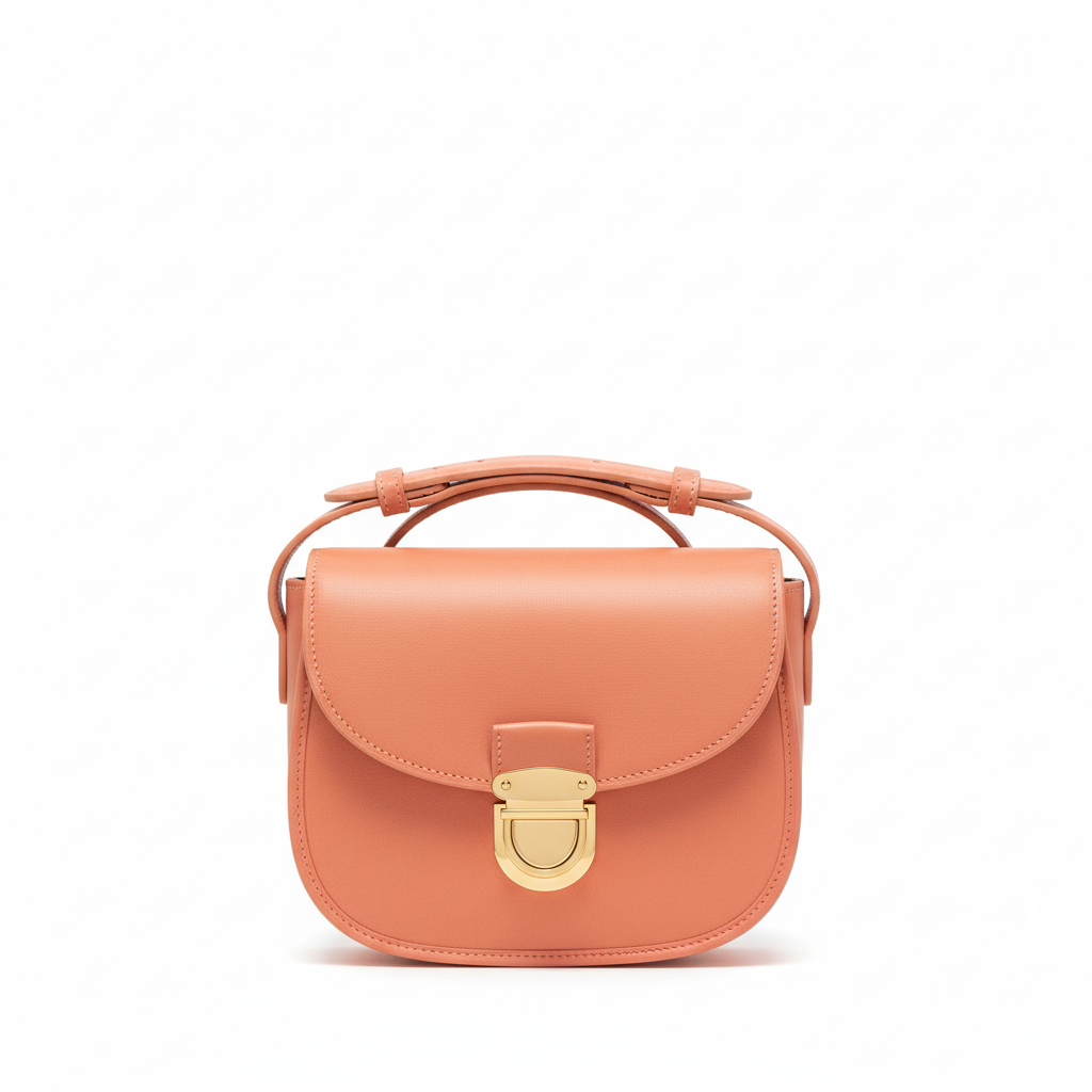 Everyday Saddle Bag – Coral Peach – Front View