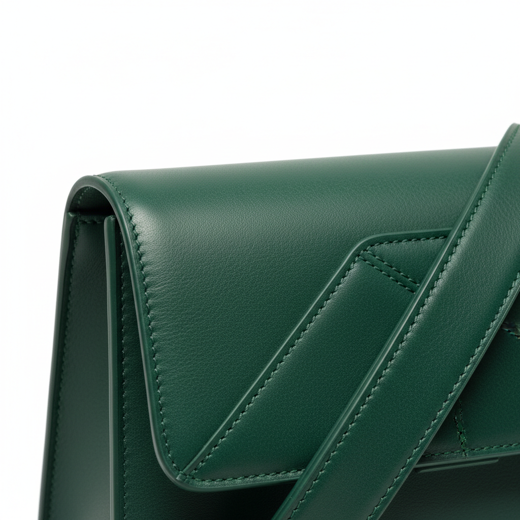 Daily Essentials Bag – Forest Emerald – Leather Detail