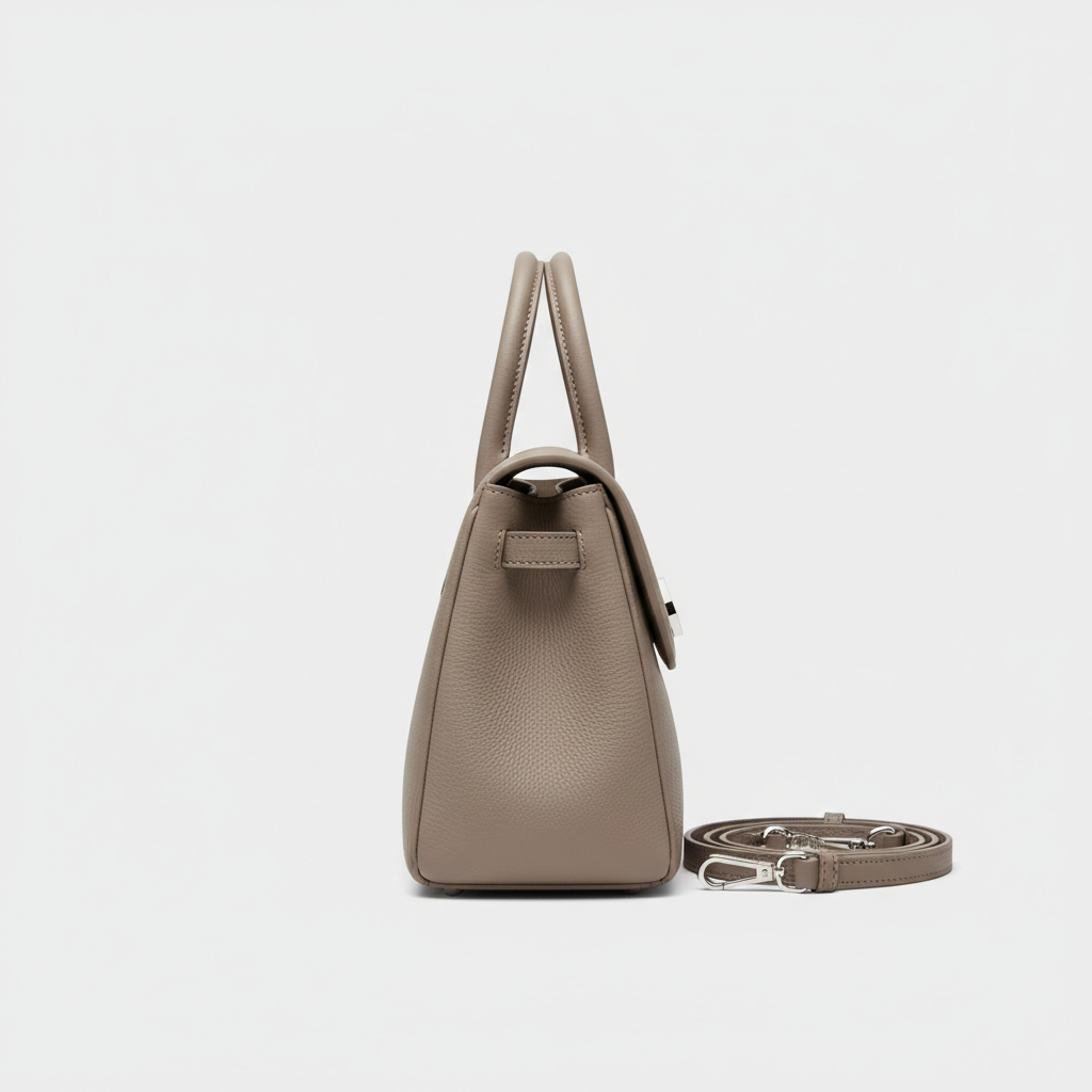 Eternal Grace luxury handbag in Stone Grey – side view