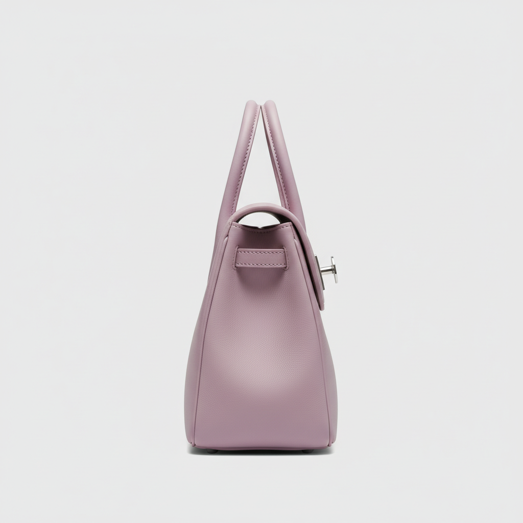 Refined Aura premium handbag in Soft Lilac - side view